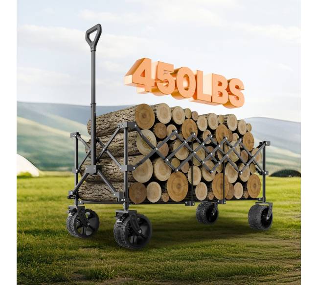 Sulankstomas vežimėlis 300L 204kg sodo vežimėlis7