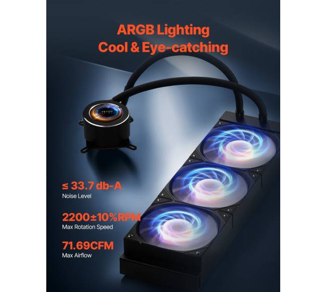 Procesoriaus skysčio aušintuvas su ARGB šviesa3