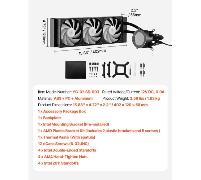 Procesoriaus skysčio aušintuvas su ARGB šviesa5