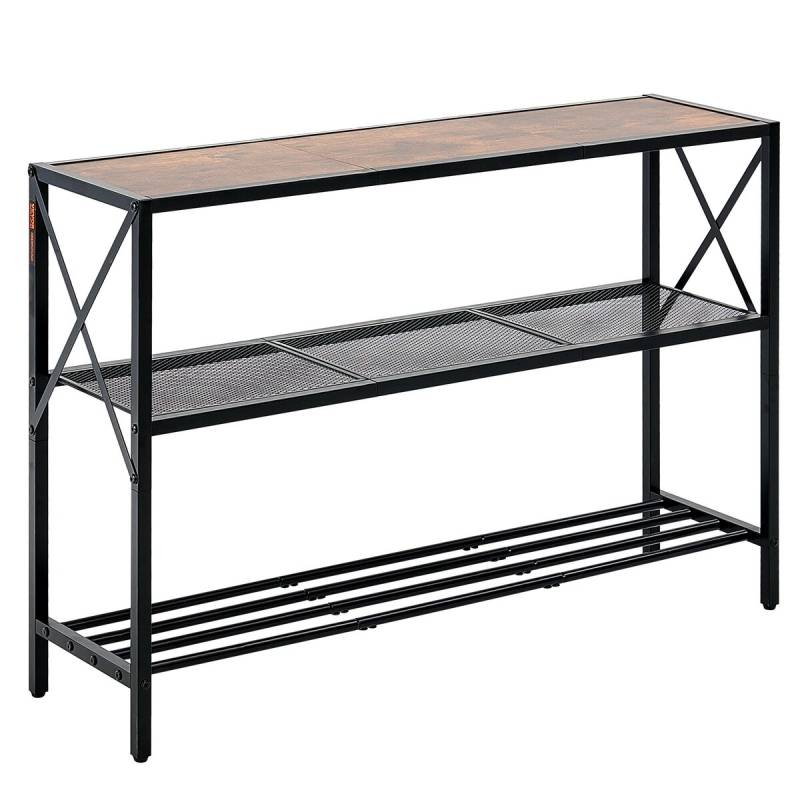 Siauros konsolės sofa su 3 lentynomis0