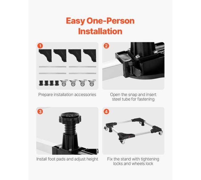 Šaldytuvo stovas reguliuojamas 500 kg pagrindas4