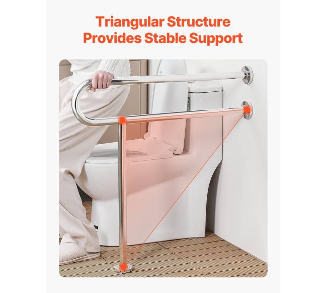 Tualeto turėklas su atrama 80 cm plieninis5