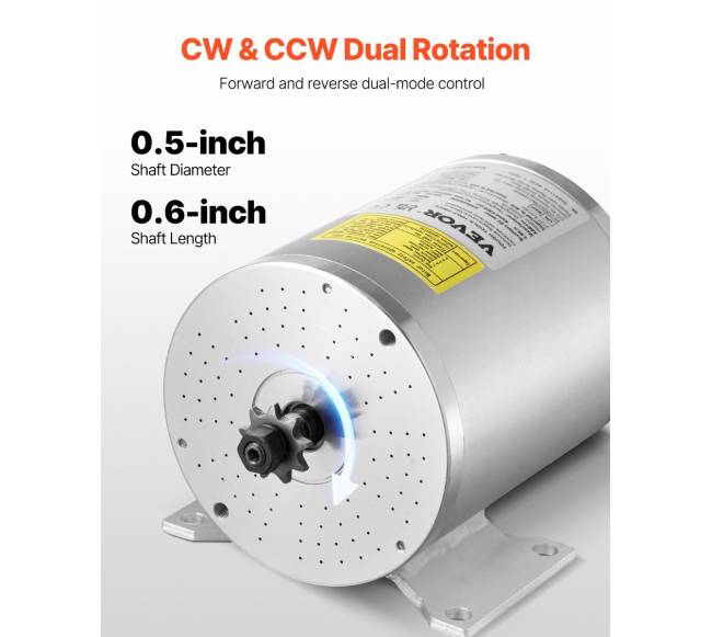 2000W elektrinis variklio komplektas, 48V, 4300 apsmin2