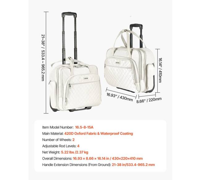 Riedama kompiuterio rankinė su ratukais 15,6 colio5