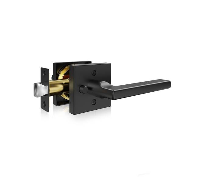 Privatumo durų rankena 5 vnt. juodos spalvos0