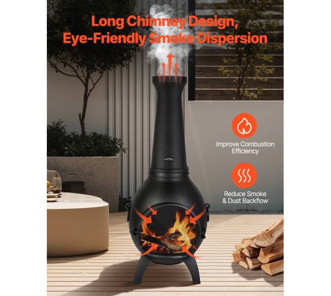 56 cm lauko aliuminė kaminė su kepsnine5