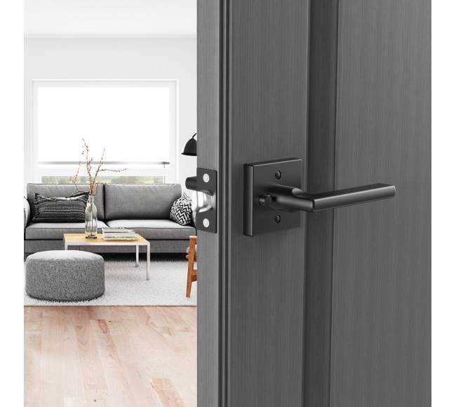 Privatumo durų rankena 5 vnt. juodos spalvos7