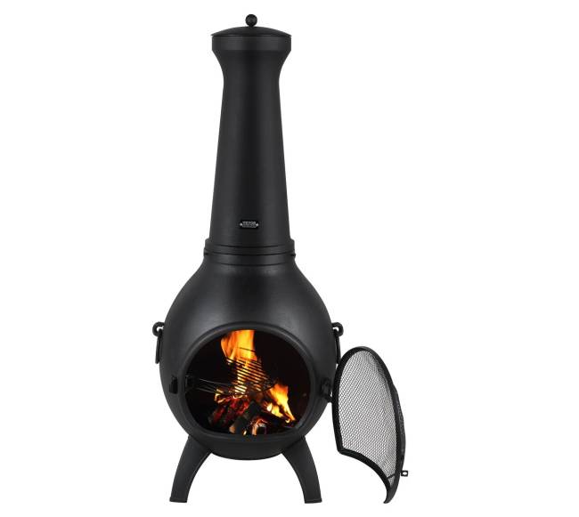 56 cm lauko aliuminė kaminė su kepsnine10