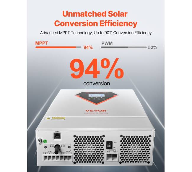 Hibridinis saulės inverteris su įkrovikliu 6000W2