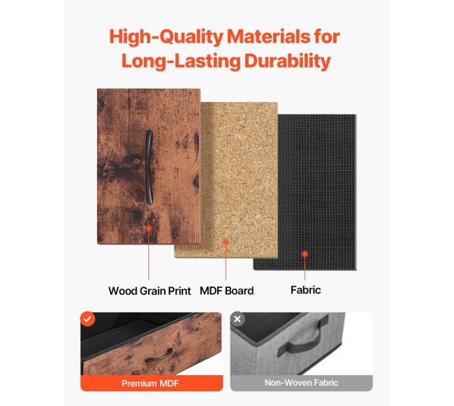 ruda komoda su 6 stalčiais ir plieniniu rėmu3