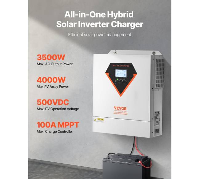 Hibridinis saulės inverteris įkroviklis 3500W1