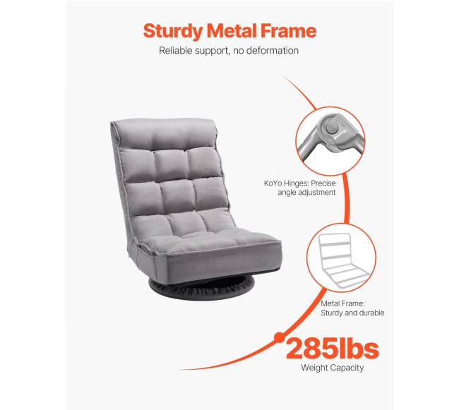 360 pasukamas grindų žaidimų krėslas su 4 padėtimis3