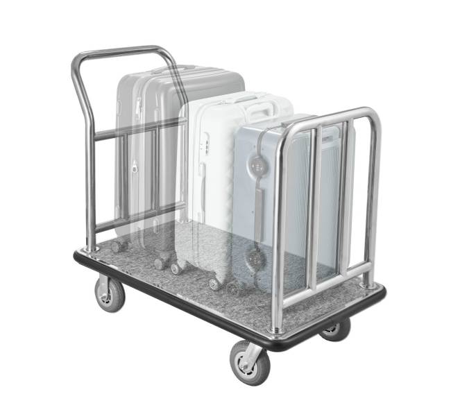 Viešbučio bagažo vežimėlis su nuimamu rėmu0