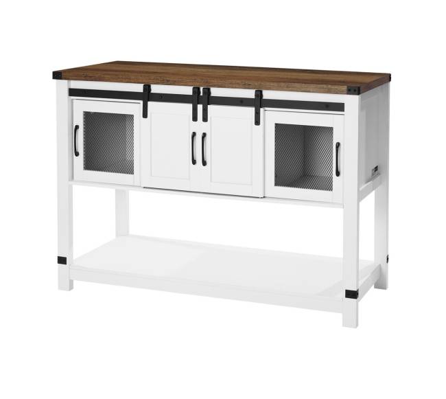 Kavos baro spintelė su keturiomis lentynomis ir durelėmis svetainei0