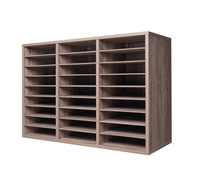 Medinis literatūros lentynas su 27 skyreliais0