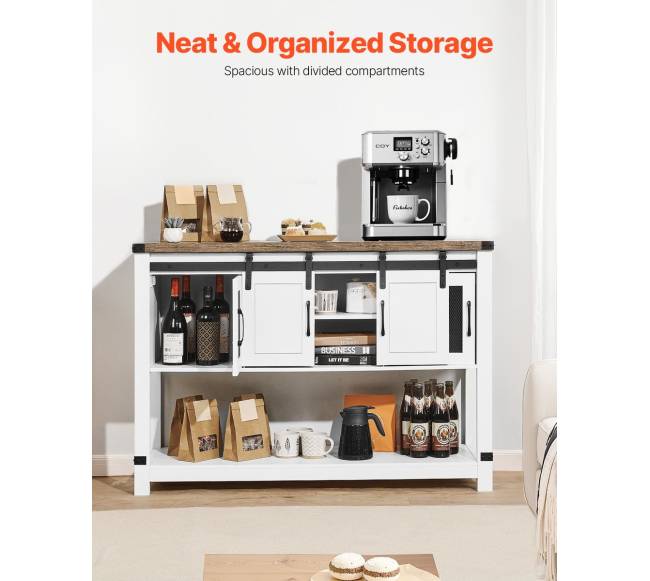 Kavos baro spintelė su keturiomis lentynomis ir durelėmis svetainei4