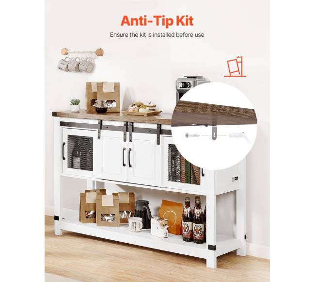 Kavos baro spintelė su keturiomis lentynomis ir durelėmis svetainei6