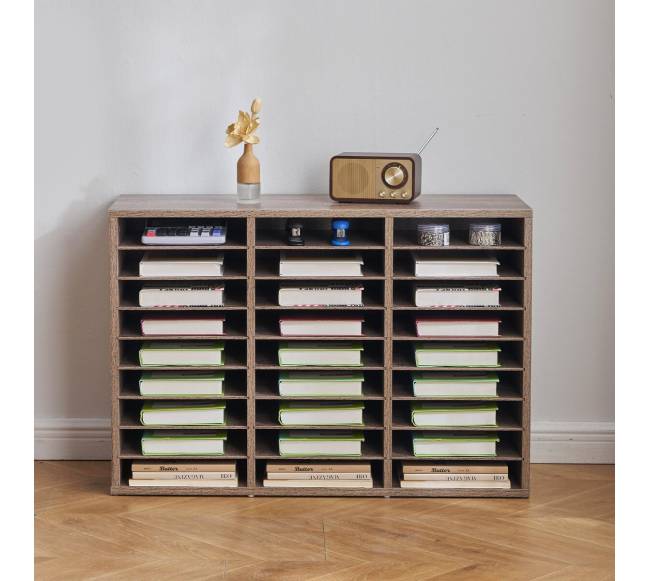 Medinis literatūros lentynas su 27 skyreliais7