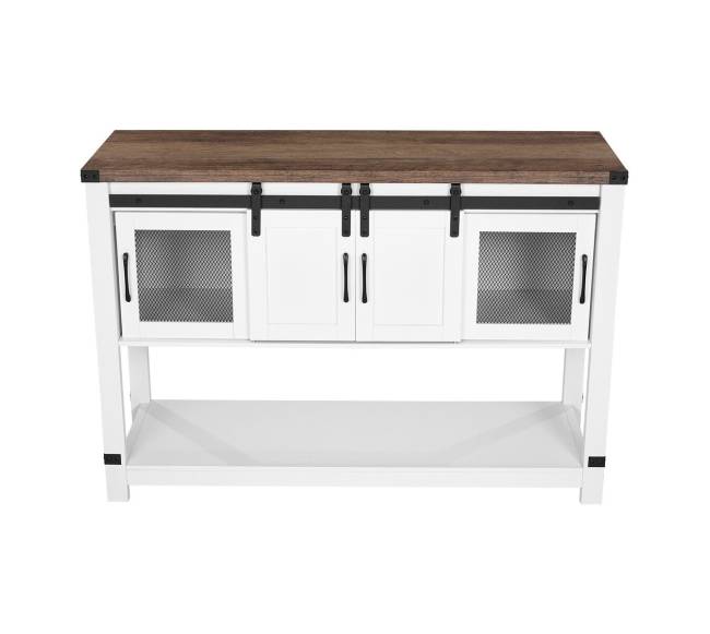 Kavos baro spintelė su keturiomis lentynomis ir durelėmis svetainei9