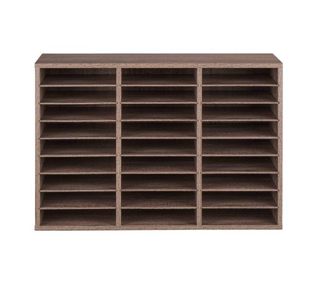 Medinis literatūros lentynas su 27 skyreliais9