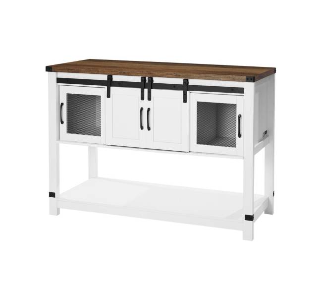 Kavos baro spintelė su keturiomis lentynomis ir durelėmis svetainei10