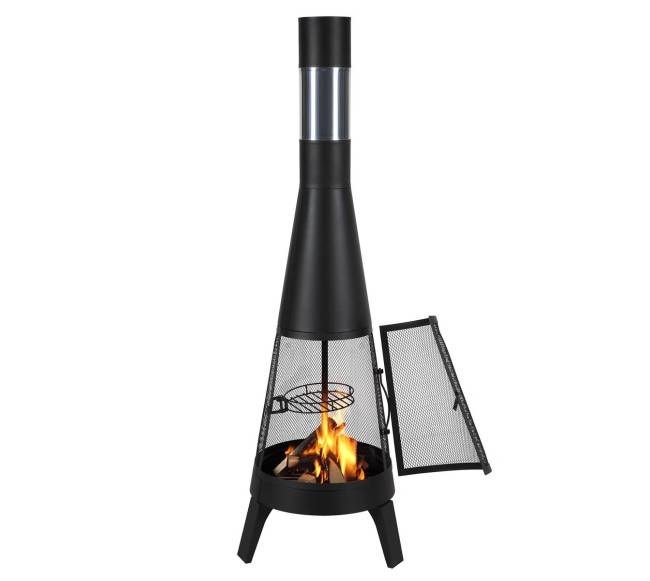 Lauko židinys su grilio tinkleliu ir kaminu10