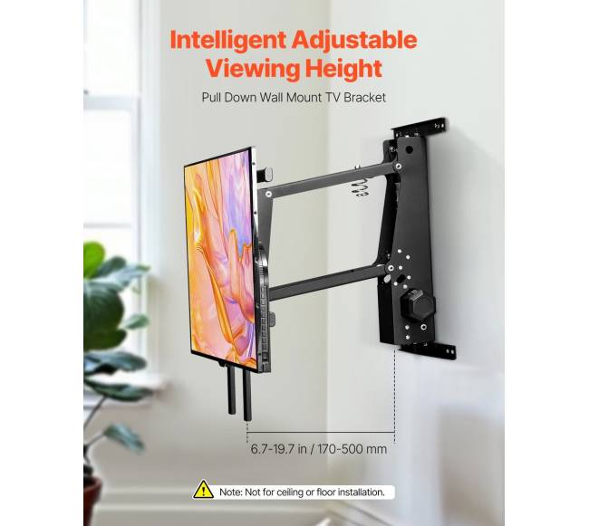 Elektrinis TV sieninis laikiklis, 32-65 in1