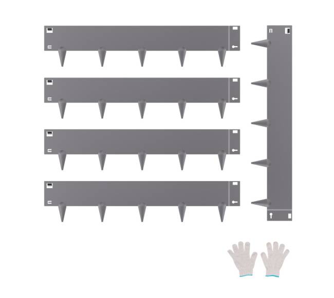 Plieninis kraštų sutvarkymas 5 vnt. pilkos spalvos0