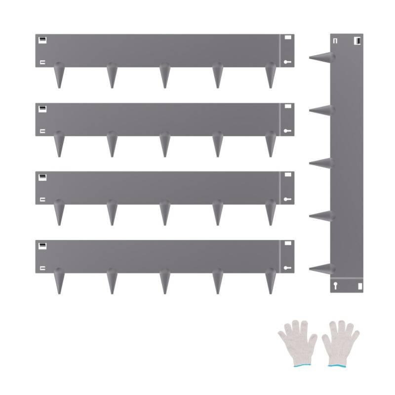 Plieninis kraštų sutvarkymas 5 vnt. pilkos spalvos0