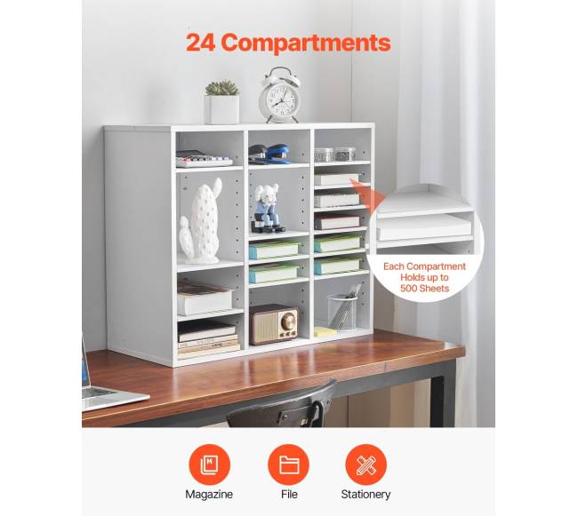 Baltas medinis literatūros organizatorius su 24 skyreliais3