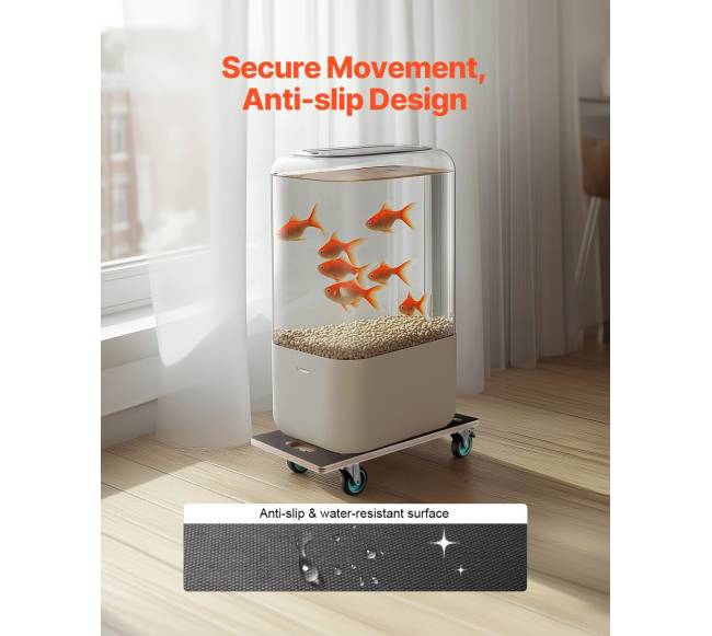 Baldų vežimėlis su 4 tyliais ratais, 250 kg4