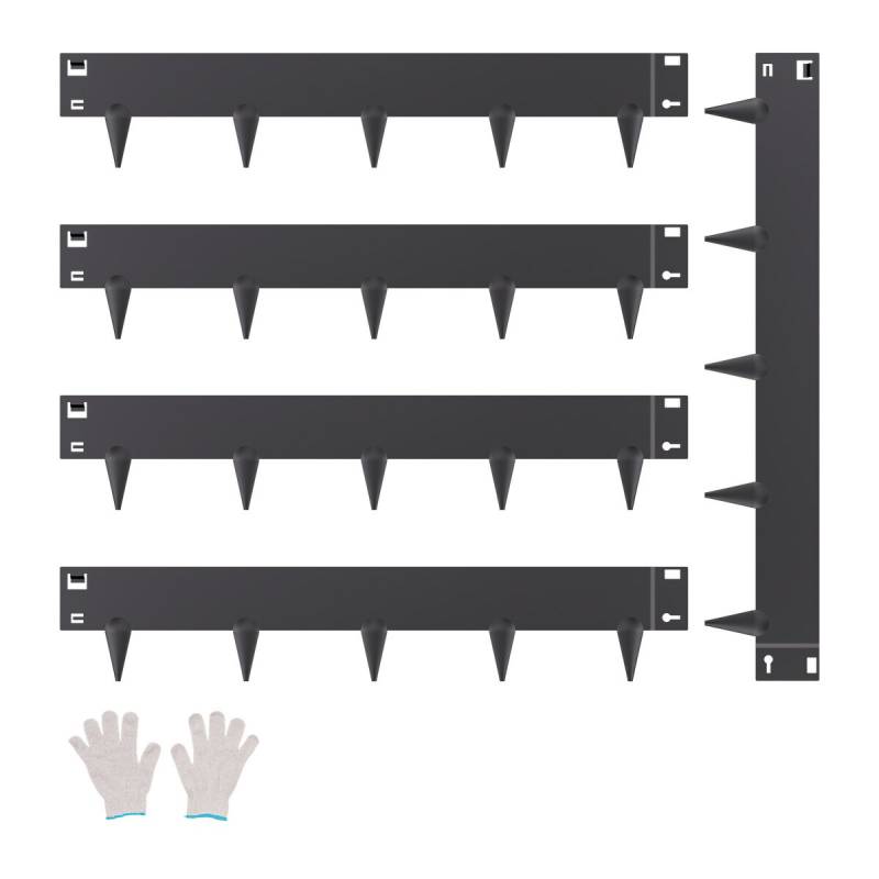 Plieninės kraštinės sodui 5 vnt 99 x 10 cm juodos0