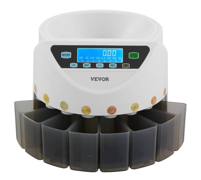 Euro monetų rūšiuoklė su LCD ekranu10