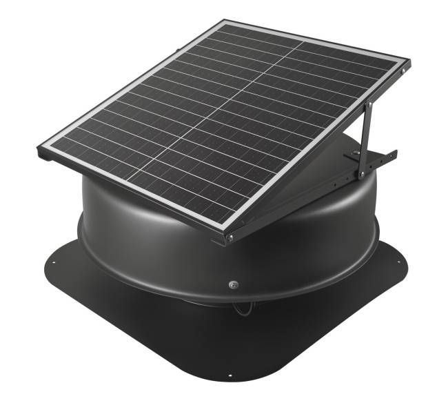 Stogo antvėję ventiliatorius su saulės energija ir termostatu0