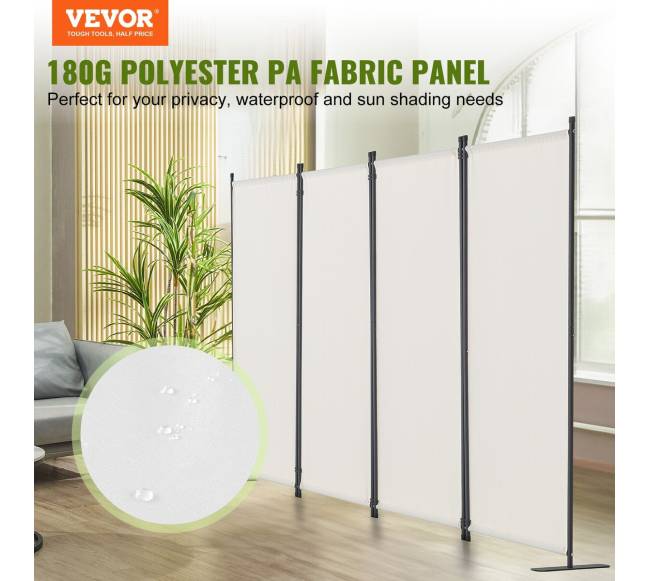 4 dalių kambario pertvara baltos sp.1