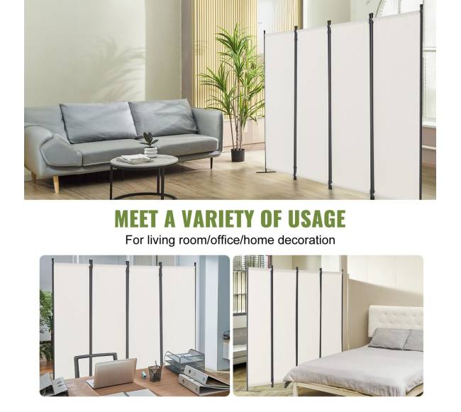 4 dalių kambario pertvara baltos sp.5