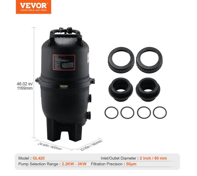 Baseino kasetinis filtras įleistiemsvirš žemės baseinams 40 kv. m6