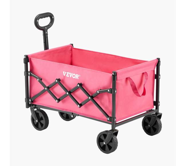 Sulankstomas sodo vežimėlis 120L rožinis0
