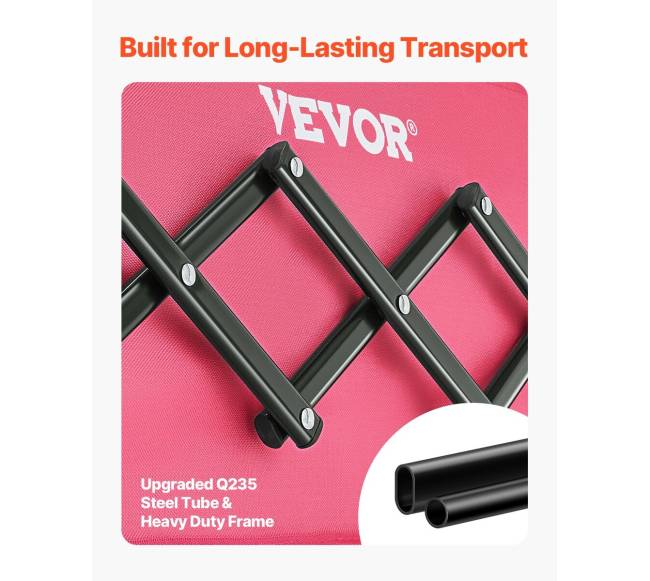 Sulankstomas sodo vežimėlis 120L rožinis5