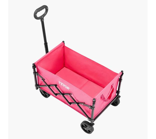 Sulankstomas sodo vežimėlis 120L rožinis9