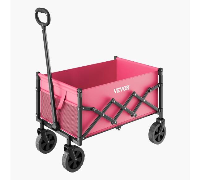Sulankstomas sodo vežimėlis 120L rožinis10