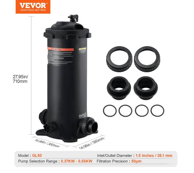 Baseino kasetinis filtras antžeminėms ir įžeminėms baseinams 4.6 kv.m6