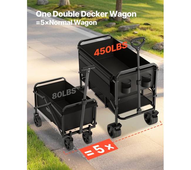 Sulankstomas dviejų aukštų vežimėlis 300L1