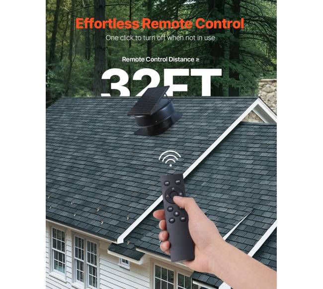 Saulės stogo ventiliatorius 50W su termostato valdymu4