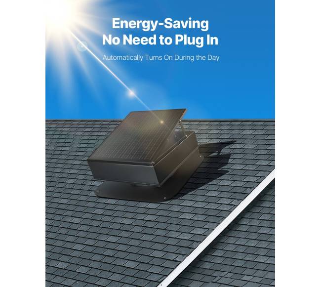 Saulės stogo palėpės ventiliatorius su termostatu3