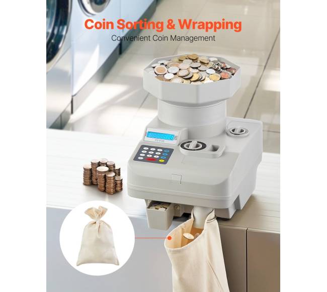 Profesionalus monetų rūšiuoklis su LED ekranu4