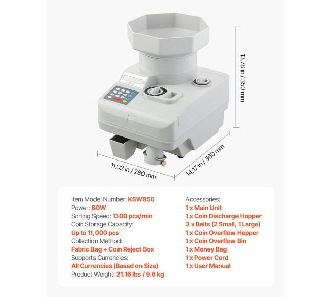 Profesionalus monetų rūšiuoklis su LED ekranu6
