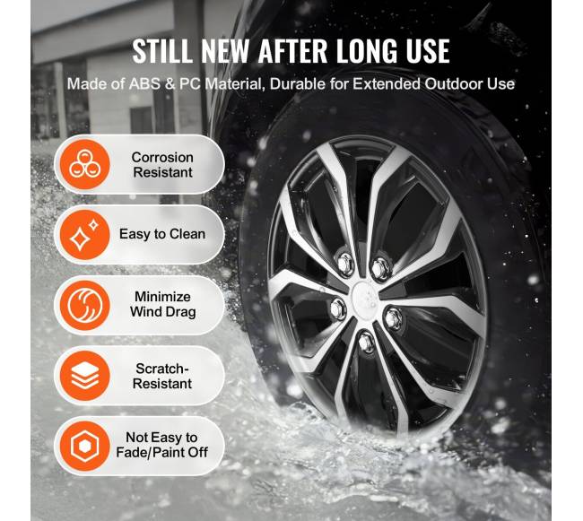 15 colių ratų dangteliai, 4 vnt.5