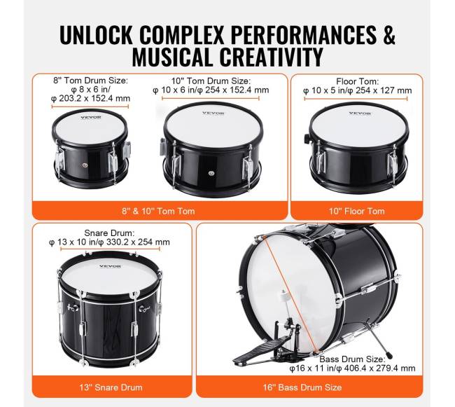 Vaikiškas 5 dalių būgnų komplektas2