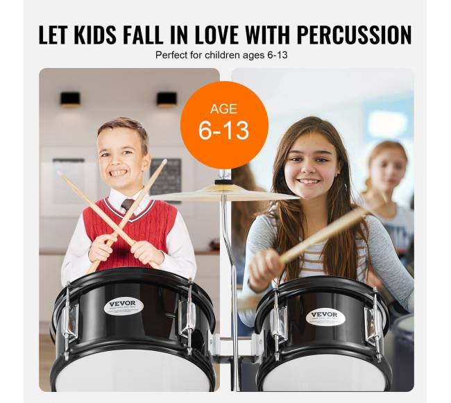 Vaikiškas 5 dalių būgnų komplektas3